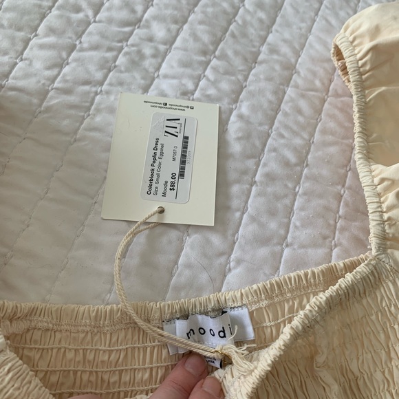 Colorblock poplin dress - Picture 3 of 4